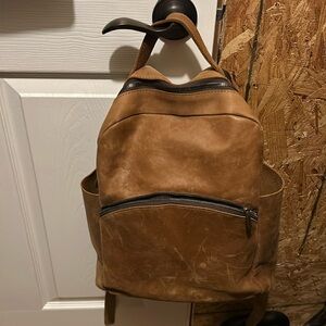 Traveling Goat Trading Co leather back pack